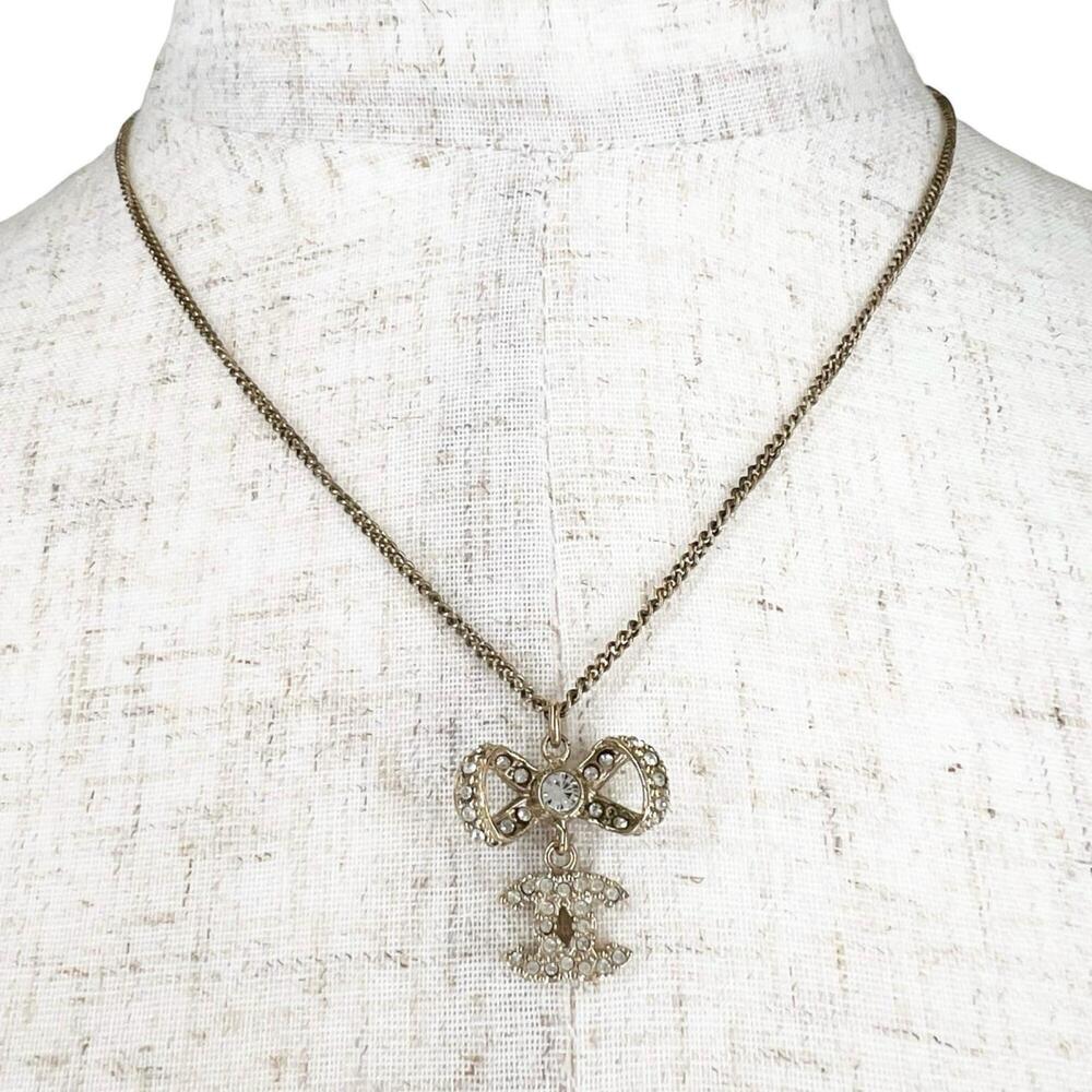 CHANEL Gold Logo Necklace - Picture 3 of 7